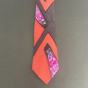Robert Daskai Red Patchwork Neck Tie